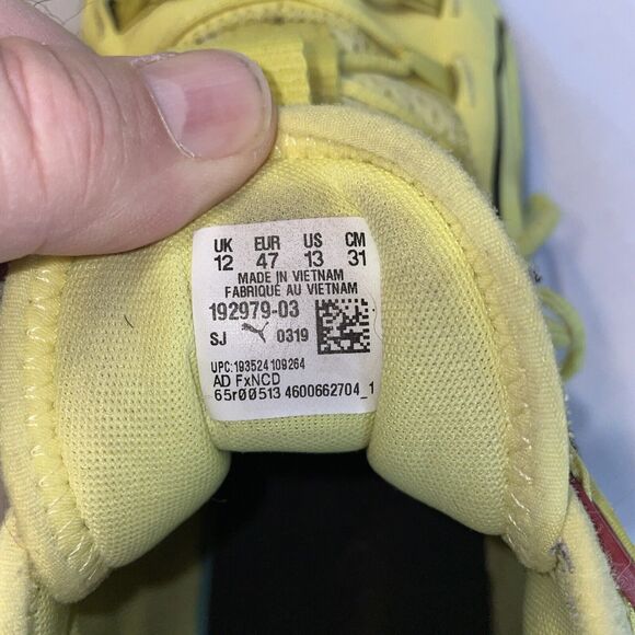 Puma Uproar Spectra Men’s Basketball Shoes Size 13 Yellow Leather Court Thunder - Picture 3 of 12